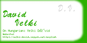 david velki business card